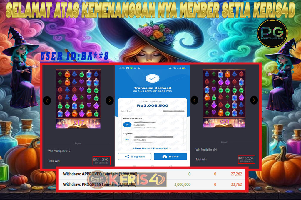 JACKPOT SLOT GACOR MAIN MYSTIC POTION 08 APRIL 2025
