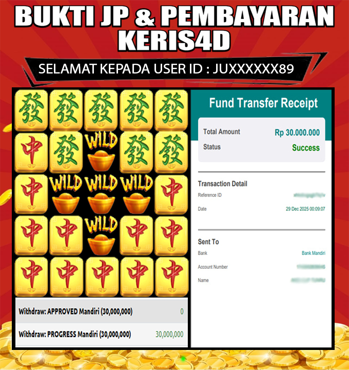 JACKPOT SLOT GACOR MAIN MAHJONG WAYS 29 DESEMBER 2025